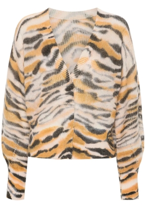 TWINSET tiger-print cardigan - Neutrals