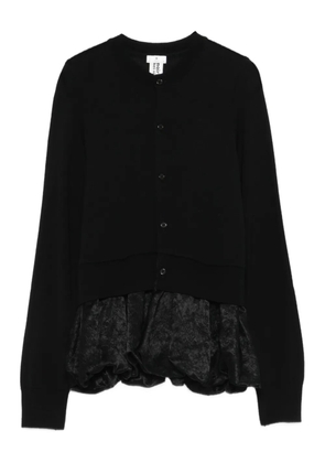 Noir Kei Ninomiya gathered black cardigan