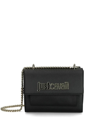 Just Cavalli logo-plaque shoulder bag - Black