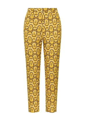 MALIPARMI Rolling Chain-print trousers - Yellow