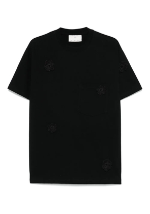 Song For The Mute Daisy-appliqué T-shirt - Black