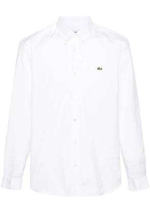 Lacoste logo-patch cotton shirt - White