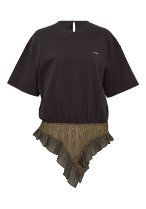 pushBUTTON Panty ruffled top - Brown