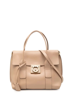 Ferragamo Pre-Owned 2020-2025 Medium Leather Gancini Sookie satchel - Brown