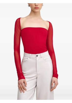 Marcella Lucia square-neck top - Red