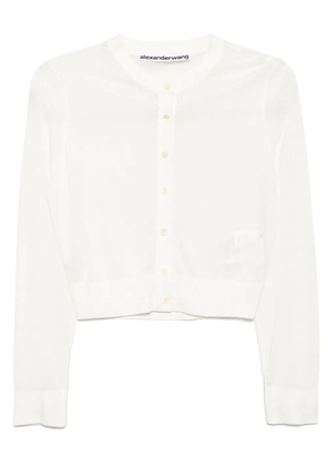 Alexander Wang crystal-embellished cropped top - White