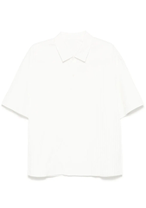 CROQUIS gathered-detailed polo shirt - White