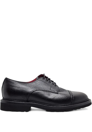 Barrett pebbled-leather derby shoes - Black