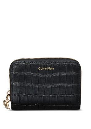 Calvin Klein embossed zip wallet - Black