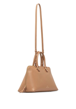 Armani Exchange top-handle zip-top tote bag - Brown