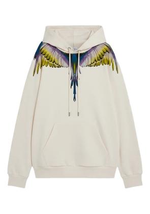 COUNTY OF MILAN wings-print hoodie - Neutrals