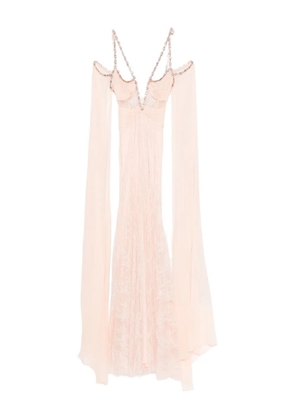 NISSA embellished lace maxi dress - Pink