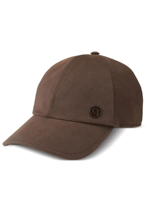 Maison Michel Tiger appliqué-logo baseball cap - Brown