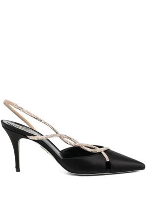 René Caovilla 80mm Braid pumps - Black