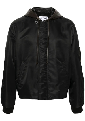 LOEWE hooded bomber jacket - Black