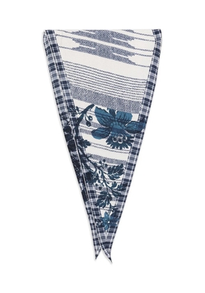 Pierre-Louis Mascia Aloeuw floral print scarf - Blue