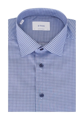 Eton twill check shirt - Blue