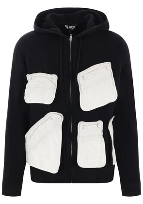 Black Comme Des Garçons flap-pocket hoodie