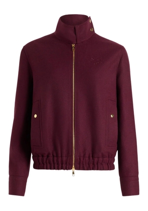 Patou high-neck elasticated-cuffs bomber jacket - Red