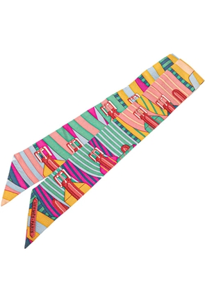 Hermès Pre-Owned 20th Century Sangles Silk Twilly Scarf scarves - Multicolour