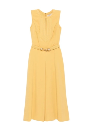 Elie Saab elephant-buckle midi dress - Neutrals