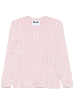 Moschino cable-knit sweater - Pink