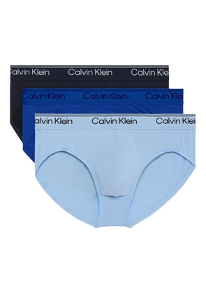 Calvin Klein Underwear logo-waistband briefs (pack of three) - Blue