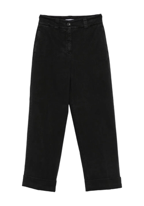 Peserico cuffed twill trousers - Black