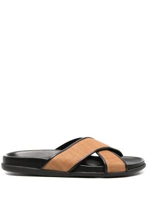 Ancient Greek Sandals Thais flat leather sandals - Black