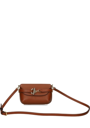 Lauren Ralph Lauren buckle-detail leather crossbody bag - Brown