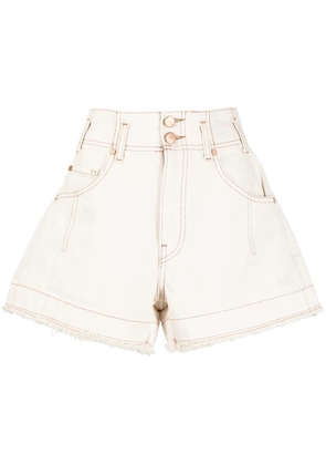 Ulla Johnson wide-leg high-waisted shorts - White