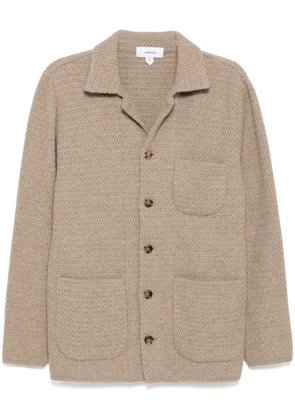 Lardini knitted eco-friendly cashmere jacket - Neutrals