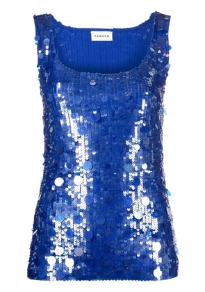 P.A.R.O.S.H. sequin-embellished tank top - Blue