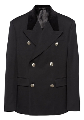 Prada double-breasted wool blazer - Black