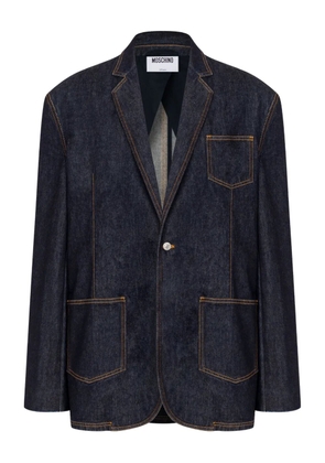 Moschino patch-pocket denim blazer - Blue