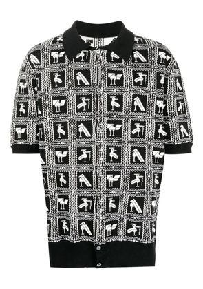 4SDESIGNS graphic-design short-sleeve shirt - Black