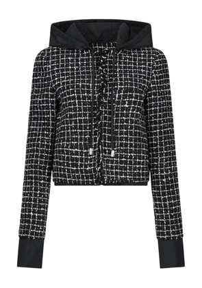 LIU JO bouclé frayed jacket - Black