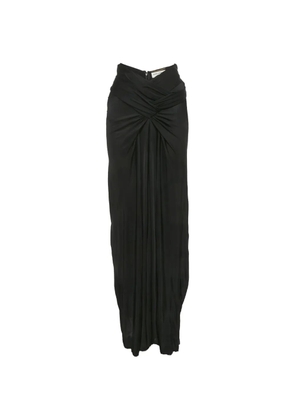Saint Laurent Pre-Owned draped maxi skirt - Black