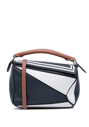 Loewe Pre-Owned 2020 Mini Tricolor Calfskin Sailor Puzzle satchel - Blue