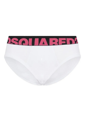 DSQUARED2 logo-waistband brief - White