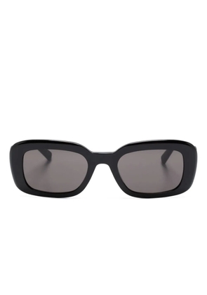 Saint Laurent Eyewear logo-plaque rectangle-frame sunglasses - Black