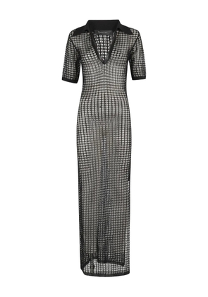 Federica Tosi open-knit maxi dress - Black