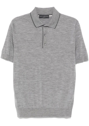 Brett Johnson wool short-sleeve polo shirt - Grey