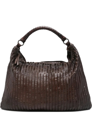 Reptile's House woven leather shoulder bag - Brown