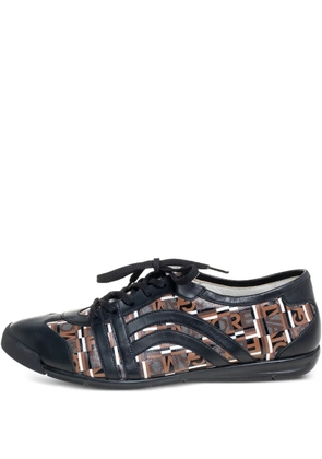 Ferragamo Pre-Owned lace-up canvas sneakers - Brown