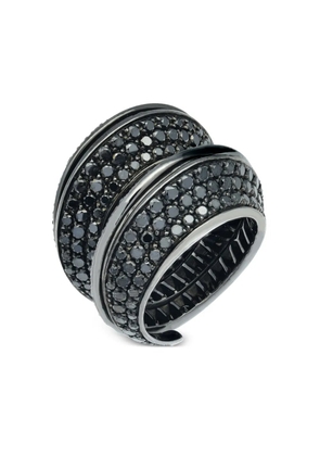 LILY GABRIELLA 18kt black gold Double Spira diamond ring - Silver