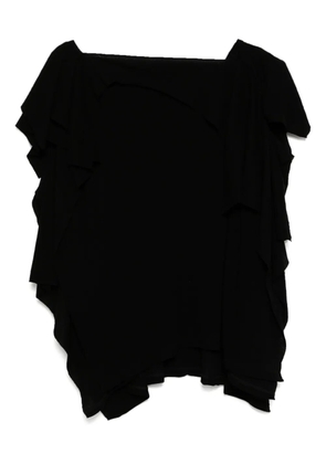 Yohji Yamamoto draped twisted vest - Black