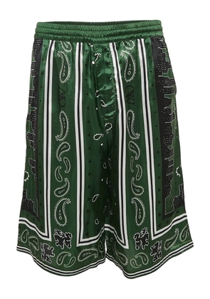 Off-White Pre-Owned paisley-print shorts - Green