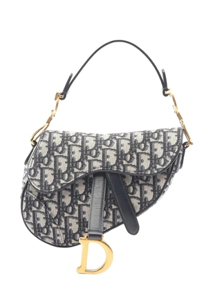 Christian Dior Pre-Owned 2010-2026 Mini Oblique Canvas Saddle Bag satchel - Brown