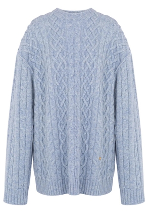 Moschino cable knit virgin wool jumper - Blue